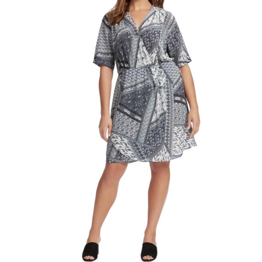 Amanda Uprichard Amber dress in black & white 1X